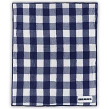 Officially Licensed NFL Bears Buffalo Check Fleece Frosty Blanket