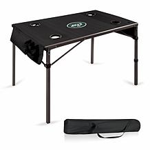 Officially Licensed NFL Black Portable Folding Travel Table - Jets