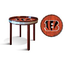 Officially Licensed NFL Cincinnati Bengals 24" Barrel Top Side Table