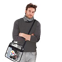 Officially Licensed NFL Clear Carryall Crossbody - Steelers