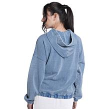 Officially Licensed NFL Dallas Cowboys Women's Denim Wash Hooded Sw...