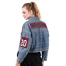 Officially Licensed NFL G34Her By Carl Banks Game Ball Denim Jacket