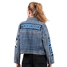 Officially Licensed NFL G34Her By Carl Banks Game Ball Denim Jacket