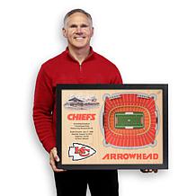 Officially Licensed NFL Kansas City Chiefs StadiumView 3D Wall Art