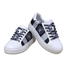 Officially Licensed NFL Lace-Up Sparkle Sneaker by Cuce Shoes