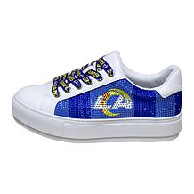 Officially Licensed NFL Lace-Up Sparkle Sneaker by Cuce Shoes