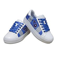 Officially Licensed NFL Lace-Up Sparkle Sneaker by Cuce Shoes