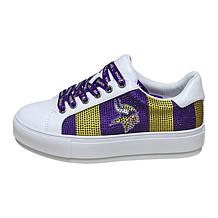 Officially Licensed NFL Lace-Up Sparkle Sneaker by Cuce Shoes