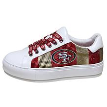 Officially Licensed NFL Lace-Up Sparkle Sneaker by Cuce Shoes