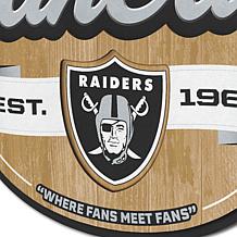 Officially Licensed NFL  Las Vegas Raiders Fan Cave Sign
