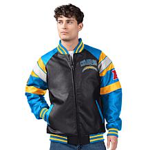 Officially Licensed NFL Men's Faux Leather Varsity Jacket by Glll
