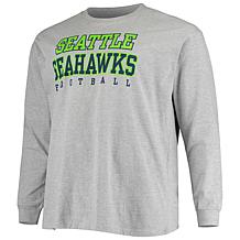 Officially Licensed NFL Men's Gray Big & Tall Long Sleeve - Seahawks