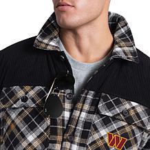 Officially Licensed NFL Men's Transitional Plaid Shirt Jacket by Glll