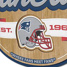 Officially Licensed NFL New England Patriots Fan Cave Sign