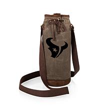 Officially Licensed NFL Picnic Time Waxed Canvas Wine Tote - Houston 