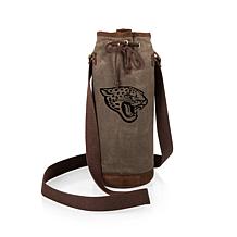 Officially Licensed NFL Picnic Time Waxed Canvas Wine Tote - Jaguars