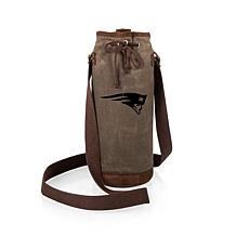 Officially Licensed NFL Picnic Time Waxed Canvas Wine Tote - Patriots 