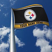 Officially Licensed NFL Pittsburgh Steelers Personalized Banner Flag