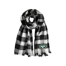 NFL NY Jets Logo Scarf Fringe Green One Size