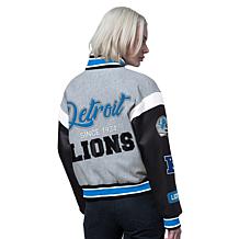 Officially Licensed NFL Starter Women's Cropped Varsity Jacket by Glll