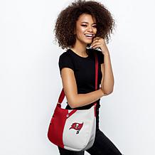 Officially Licensed NFL Tampa Bay Buccaneers Pebble Split Hobo Bag