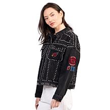 Officially Licensed NFL Women's Denim Studded Jacket by Glll