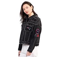 Officially Licensed NFL Women's Denim Studded Jacket by Glll