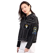 Officially Licensed NFL Women's Denim Studded Jacket by Glll