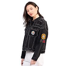 Officially Licensed NFL Women's Denim Studded Jacket by Glll