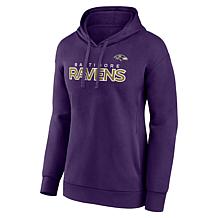Officially Licensed NFL Women's Iconic Cotton Fleece Hoodie, Ravens