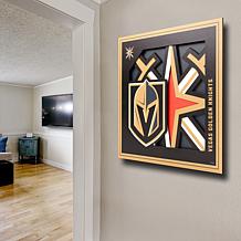 Officially Licensed NHL 3D Logo Series 12 x 12 Wall Art - Vegas
