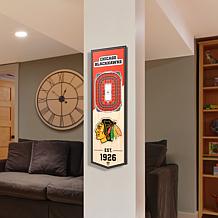 Officially Licensed NHL 6" x 19" 3D Stadium Banner- Chicago Blackhawks