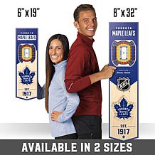 Officially Licensed NHL 6 x 19 3D Stadium Banner - Toronto Maple Leafs