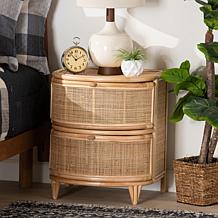 Oleta Natural Rattan Nightstand 21.3" W x 17.7" D x 24" H