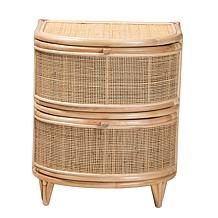Oleta Natural Rattan Nightstand 21.3" W x 17.7" D x 24" H