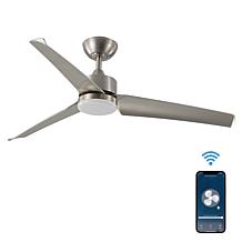 ONE 52" WiFi Smart Ceiling Fan with Temp Adjustable LED - Silver