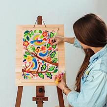 Ooly Paintology Paint-By-Number Canvas Kit - Blue Birds, 25pcs