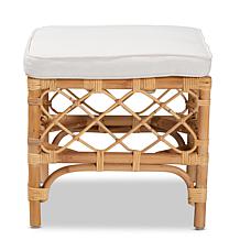 Orchard Natural Rattan Ottoman 18.5" W x 18.5" D x 18.25" H