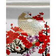 Oriental Furniture Cherry Blossom Porcelain Fishbowl