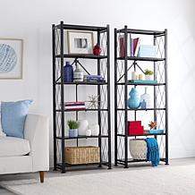 Origami Foldable Steel 6-Tier Bookshelf