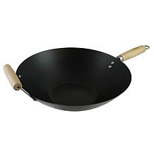 IMUSA Pre-Seasoned Light Cast Iron Wok - Black, 14 in - Mariano's