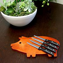 Oster Granger 4.5" Stainless Steel Steak Knife Set 4-Pack - Black