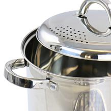 Oster Sangerfield 5Qt Steel Pasta Pot w/ Strainer Lid & Steamer Basket