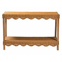 Oteria Rustic Rattan Console Table 49.2" W x 20.1" D x 31.5" H