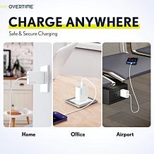 Overtime Fast Charge 20W/18W Dual Port Phone Charger Wall Adapter