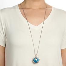 Patricia Nash 36" Pavé-Accented Enamel Globe Drop Necklace