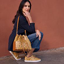 Patricia Nash Belamy Leather Drawstring Bucket Bag