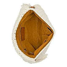 Patricia Nash Cannara Leather Trim Crochet Crossbody