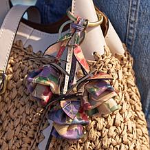 Patricia Nash Laced Rose Leather Bag Charm 