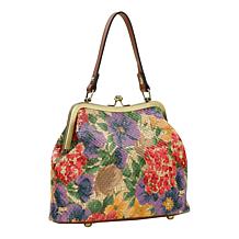 Patricia Nash Laureana Leather or Canvas Frame Satchel